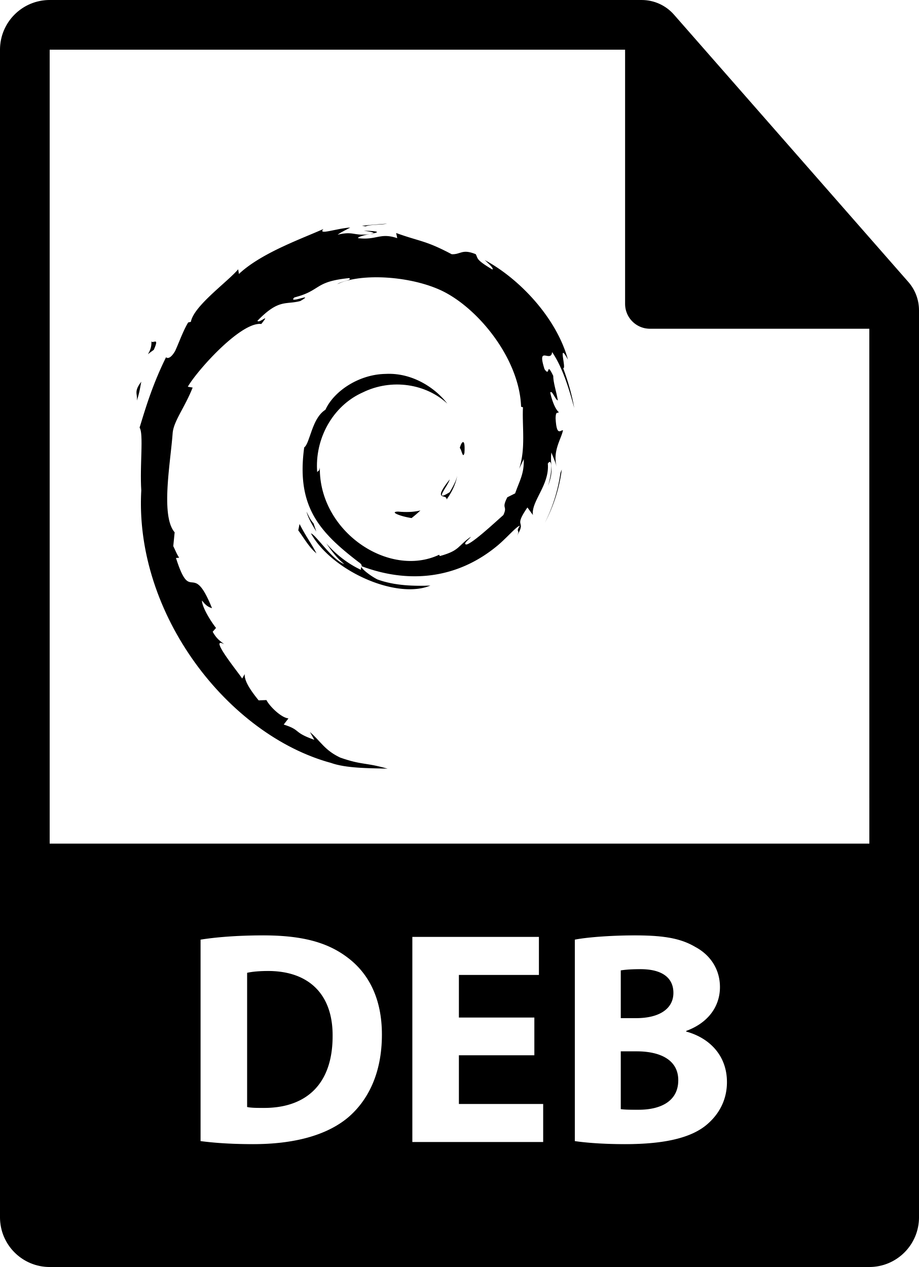 Debian File Sticker Svg Vector Free Vectors